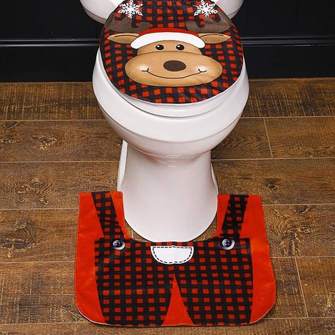Couvercle de toilettes à thème de Noël avec Père Noël (1/5)