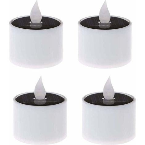 Candele LED ad energia solare, candele tremolanti senza fiamma, impermeabili, candele elettroniche, candele per Natale, matrimoni, compleanni, decorazioni, 6 pezzi (1/4)