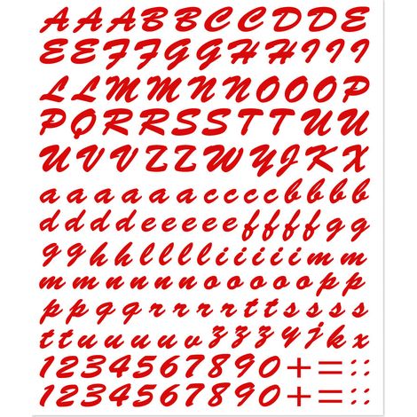 Lettere Adesive Componibili - Colore: ROSSO