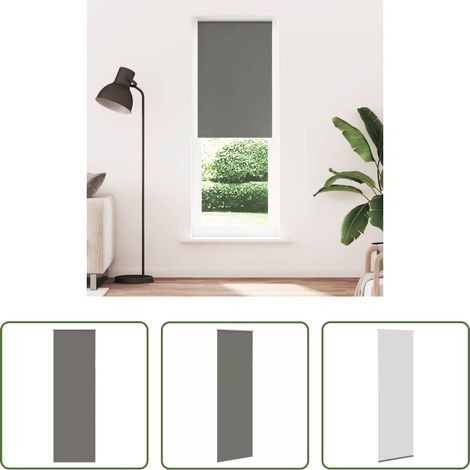 vidaXL Sichtschutz - Verdunkelungsrollo Grau 85x230 cm Stoffbreite 80,7 cm Polyester (1/5)