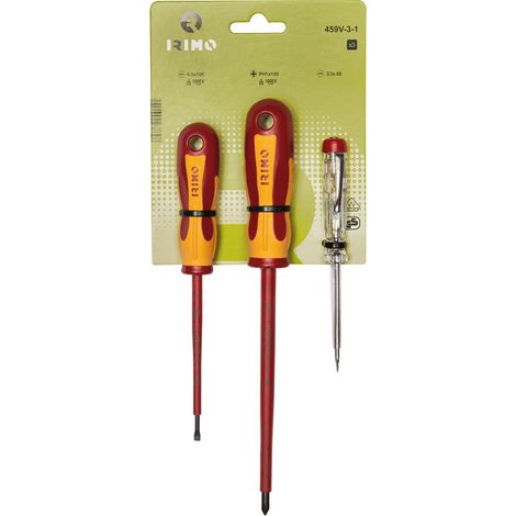 Jeu Tournevis 1000v Irimo + Testeur Isolation 1000v, Sécurité électrique, Polyvalent - Irimo (1/3)