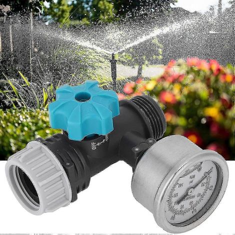 Réducteur de pression d'eau réglable avec manomètre, régulateur et séparateur de pression pour l'irrigation de serres et de jardins (1/4)