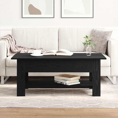Couchtisch Schwarz Eichen-Optik 102 x 55 x 42 cm Holzwerkstoff