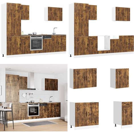 vidaXL Ensemble d'armoires de cuisine 7 pcs Kalmar bois d'ingénierie (1/5)