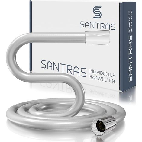Duschschlauch – 1 Stück – Verchromtes PVC – Verdrehsicher – 1/2-Zoll-Anschluss – 80 cm (1/5)