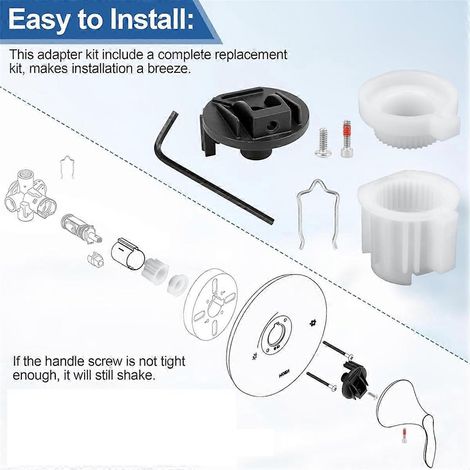 Kit de remplacement pour adaptateur de poignée de robinet de douche 116653 (1/5)