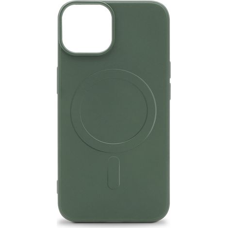 Coque semi-rigide compatible MagSafe pour iPhone 15 - Vert pin (1/4)