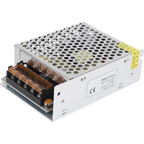 DC5V Netzteil Treiberadapter Aluminiumlegierung Schaltnetzteil LED-Ausrüstung Reulated Transformator für LED(S-50-5（5V/10A/50W）AC100-240V),Schaltnetzteil