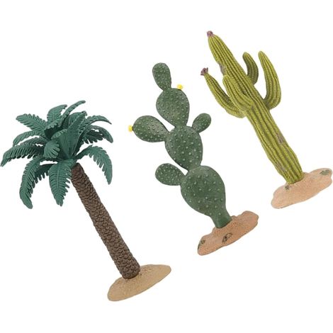 3 Pièces Cactus Sculpture Artificielle Décorative Plantes Simulées sans Entretien pour Bureau Maison Aquarium Micro Paysage Terrasse (1/5)