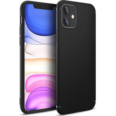 12Pz cover custodia tpu nera compatibile modello IP11 smartphone morbida (1/3)
