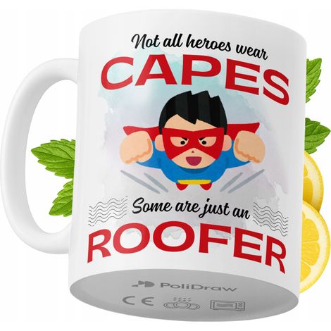 Lustige Kaffeetasse für Dachdecker mit witzigem Textdesign – ideal für Geburtstage, Namenstage, Feiertage und besondere Anlässe. Hochwertige Tasse für Zuhause, Büro und Arbeit. Farbe: Weiß, 330 ml.