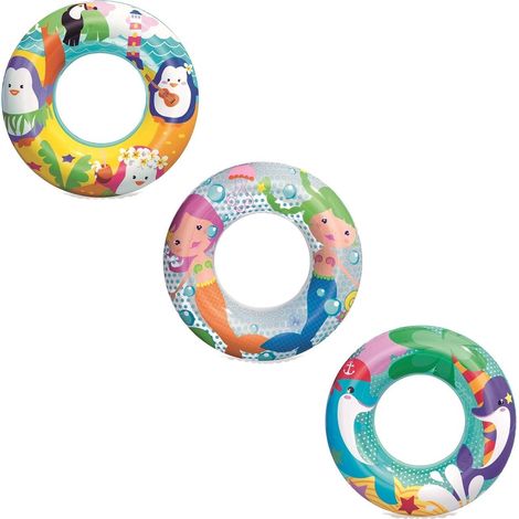 Strandring zum schwimmen sea adventures fur kinder bestway 36113 meerjungfrauen