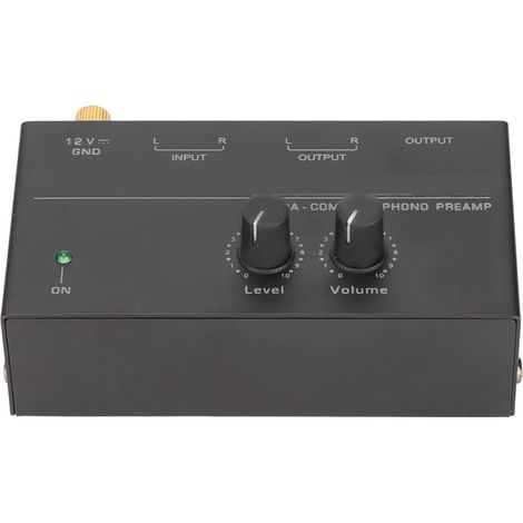 Préampli PP500 pour Platine Vinyle Phono, Mini Préamplificateur Phonographe Stéréo Audio électronique, Préamplificateur de Lecteur D'enregistrement à Faible Bruit (1/5)