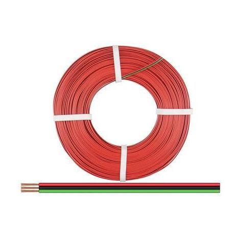 donau-elektronik Cable gemelo 0,25 mm² rojo 25 metros