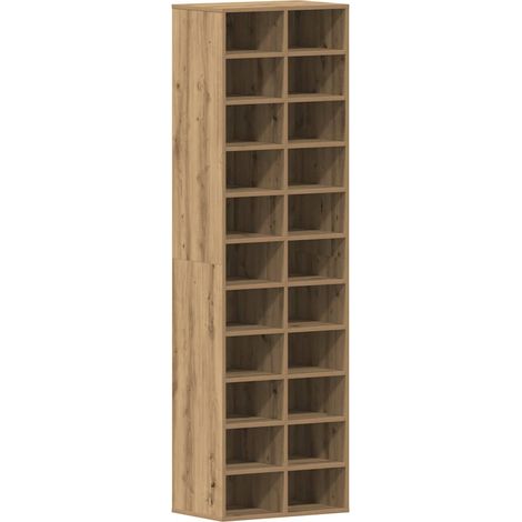 Shoe Cabinet Artisan Oak 54x34x183 cm Engineered Wood vidaXL