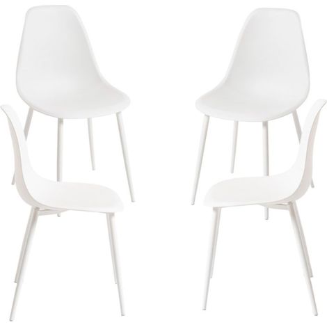 Packs Sillas Comedor - Pack 4 Sillas Mykle Total - Blanco (1/5)