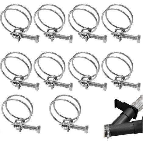10 colliers de serrage double ligne (30-34 mm), colliers (1/5)