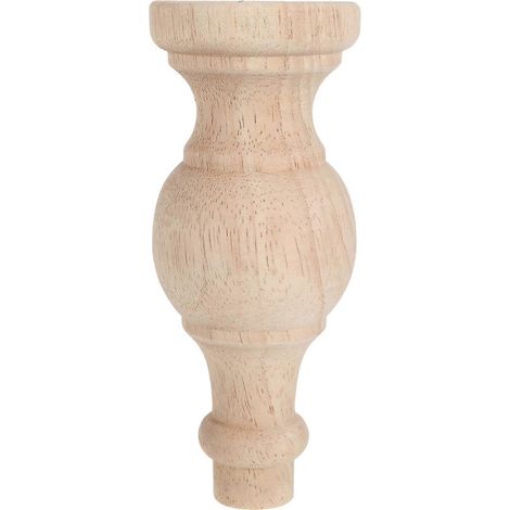 Pieds de meubles en bois, 5,89 x 2,55 pouces, avec garniture décorative en bois, convenant aux canapés, tables, armoires, bancs, ainsi qu'aux coiffeuses, lits, tables de chevet et autres meubles. (1/5)