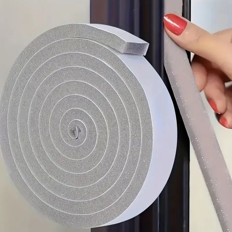 Selbstklebendes Schaumstoff-Dichtungsband (15mm x 10mm x 4m), zur Schall- und Wärmedämmung von Fenstern und Türen, weiß