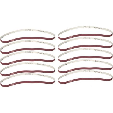 10 Stück Aluminiumoxid-Schleifband, Schleifpapierband 533x9mm (240) (1/5)