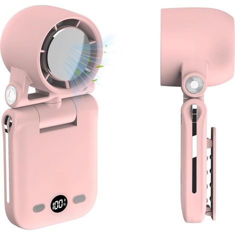 Ventilateur portable rechargeable avec pince – 100 niveaux de vitesse, écran LED et réglage continu de l’angle (1/5)