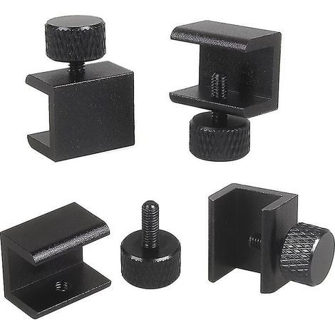 Lot de 4 pinces de fixation pour plateau chauffant en verre d'imprimante 3D, réglables, en alliage d'aluminium (1/4)