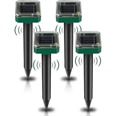 6626cm Lot de 4 Répulsifs Solaires à Ultrasons, Répulsif Anti-Taupes Solaire Souris Repr Exterieur pour Jardins Taupes Campagnols Gophers Serpents ou Autres Autres Rongeurs