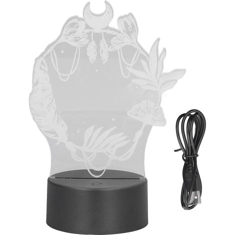 Veilleuse LED 3D en forme de fleur, 7 couleurs, interrupteur tactile, alimentation USB, décoration de table ou de bureau, cadeau d'anniversaire pour chambre d'enfant (1/4)