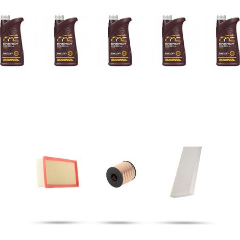 Kit tagliando 3 FILTRI e 5L OLIO compatibile con Peugeot Expert II 2.0 103kw dal 2007 (1/4)