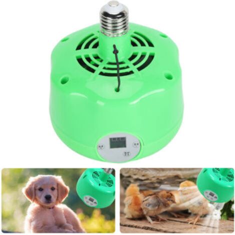 Chauffage de poulailler E27 avec thermostat automatique – 300W – Tension 220V – Matériau ignifuge – Affichage numérique LCD (1/5)