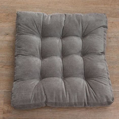 Coussin De Chaise - Galette De Chaise Carrée - 55 X 55 Cm - Épaisseur 8 À 10 Cm - Velours Cordé - Pour Siège Maison Voiture Bureau - 1 Pièce (1/3)