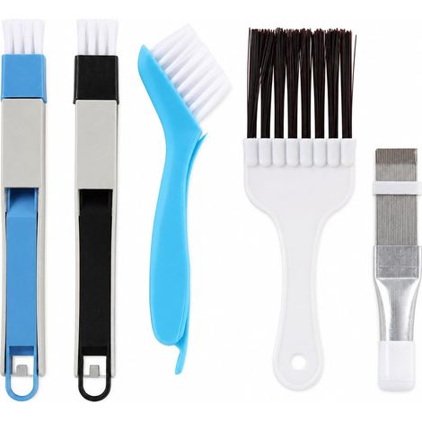5PCS Pièces Brosse Nettoyage, Kit Nettoyage Climatisation Split, Nettoyant Climatisation Maison pour Radiateurs, Condenseurs, Évaporateurs et Ailettes de Climatiseur (1/5)