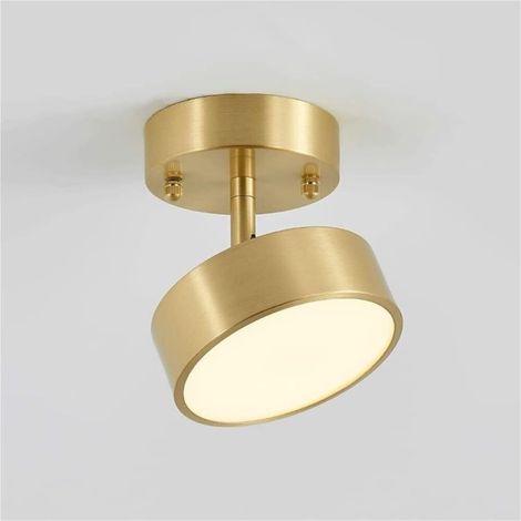 Irovami Plafonnier LED laiton doré 12cm – acrylique, 3 températures, 10W (1/5)