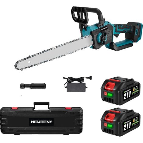 Motosierra, motor sin escobillas, compatibilidad con diversas baterías, juego de 2 baterías (1/2)