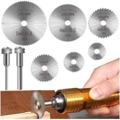 Houhence – Lot de 6 lames de scie circulaire 32mm – Acier à grande vitesse – Pour bois dur, plastique et métal – Compatible outils Dremel (1/5)