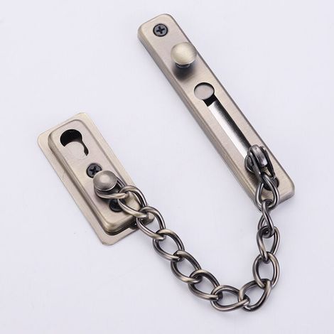 Chaîne de Sécurité Anti-Vol à Ressort pour Porte , Limiteur Étroit en Acier Inoxydable, Fourni avec Vis pour Porte Interne, Vert Olive (1/2)
