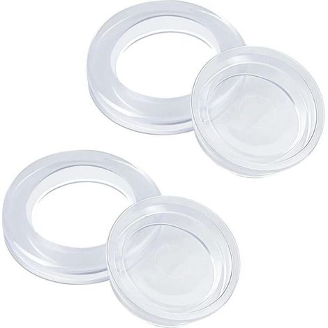 Anneau de fixation monobloc pour parasol de table de patio, anneau et butée en silicone de 4,2 cm, accessoire de support de parasol pour tables de jardin, verre ou plage (blanc). (1/4)