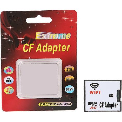 WLAN-SDHC-SDXC-Kartensteckplatz-zu-CF-Typ-Flash-Speicherkartenadapter, passend für Kamerakarten (1/5)