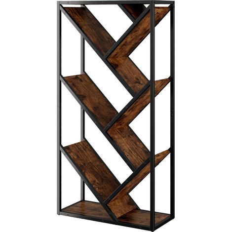 Étagère arbre 80×35×160 cm, étagère sur pied à 8 niveaux, étagère d'angle peu encombrante, étagère de rangement pour chambre, salon, bureau à domicile, stable, anti-basculement, bibliothèque, étagère (1/5)
