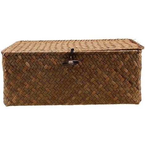 Boîte de rangement tissée à la main, organiseur de bureau pour objets divers, usage maison et bureau (1/4)