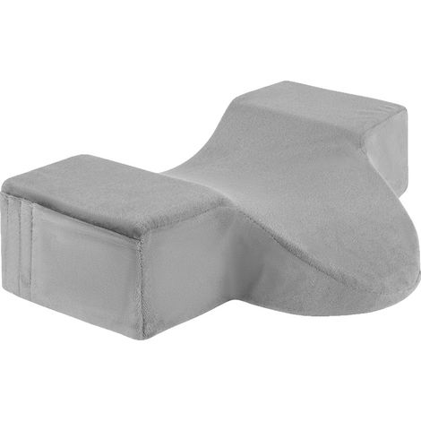 Cuscino per ciglia, in memory foam, a forma di U, grigio (1/2)