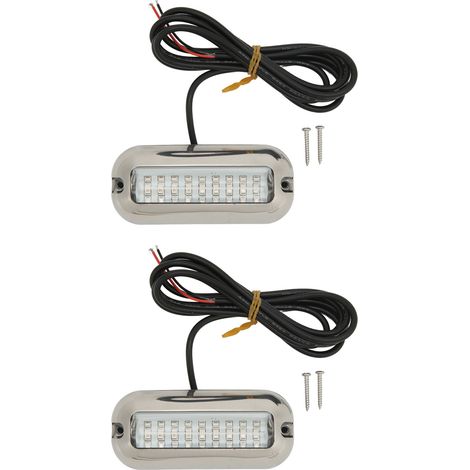 2 Pièces Lumière LED Marine 3,5W Étanche Coque Sous-Marin Bateau Projecteur Submersible (1/5)