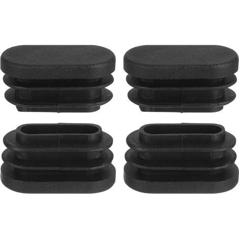 10 Bouchons Pieds de Chaise Ovales en Plastique 20 x 40 mm Antidérapants Résistants pour Sol Dur et Parquet Noir (1/5)