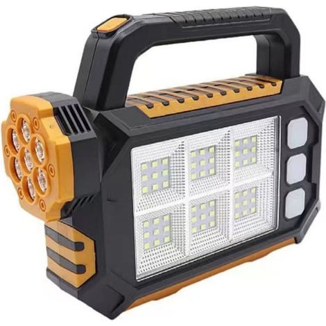 Lampe Torche Solaire 2500 Mah 3 W Led Portative Éclairage Large Angle 50 À 100 M D'Urgence Extérieur Intérieur 1 Pièce (1/5)