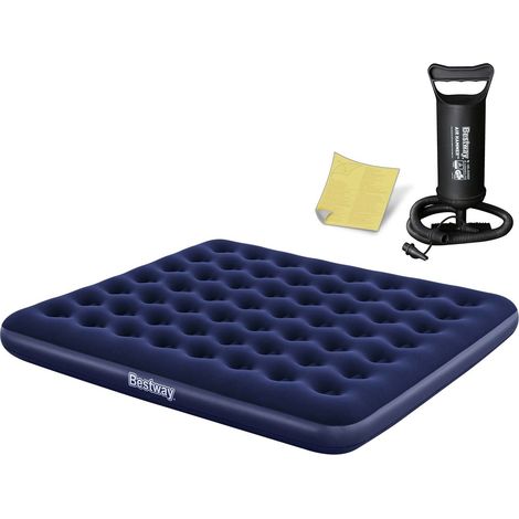 Colchon hinchable 203x183x22 cm con bomba de piston bestway 67004