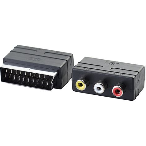 21-pin European SCART connector to component video cable, AV terminal, 3-pin female RCA connector, TV converter input (1/5)