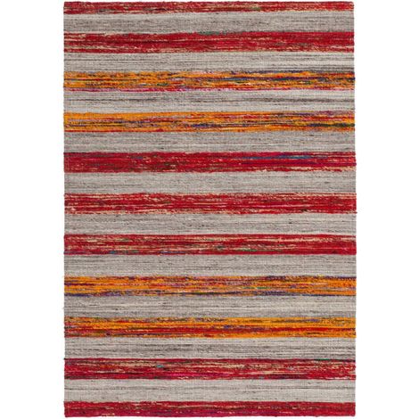 Tapis fait main duarte 210 natural rouge - 120 x 170 cm (1/4)