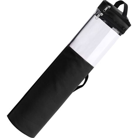 Sac de rangement en papier PVC transparent 42 x 8,85 pouces, nylon 600D pour ranger des rubans, des nœuds, des étiquettes cadeaux, noir (1/5)