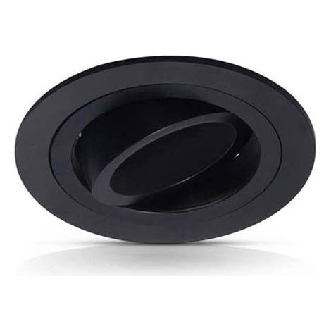 Support de spot rond Orientable noir Ø92 mm Miidex Lighting®