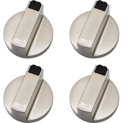 Gasherd-Knopf – Set mit 4 Metall-Bedienknöpfen, 6 mm, für Backofen und Herd (1/5)